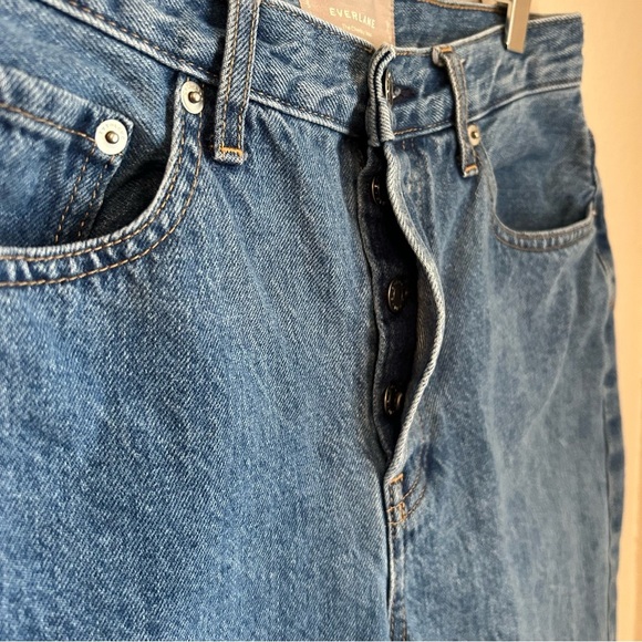 Everlane Womens High Rise Straight Leg “The Cheeky” Denim Jean, Size 28 Crop - Picture 4 of 8